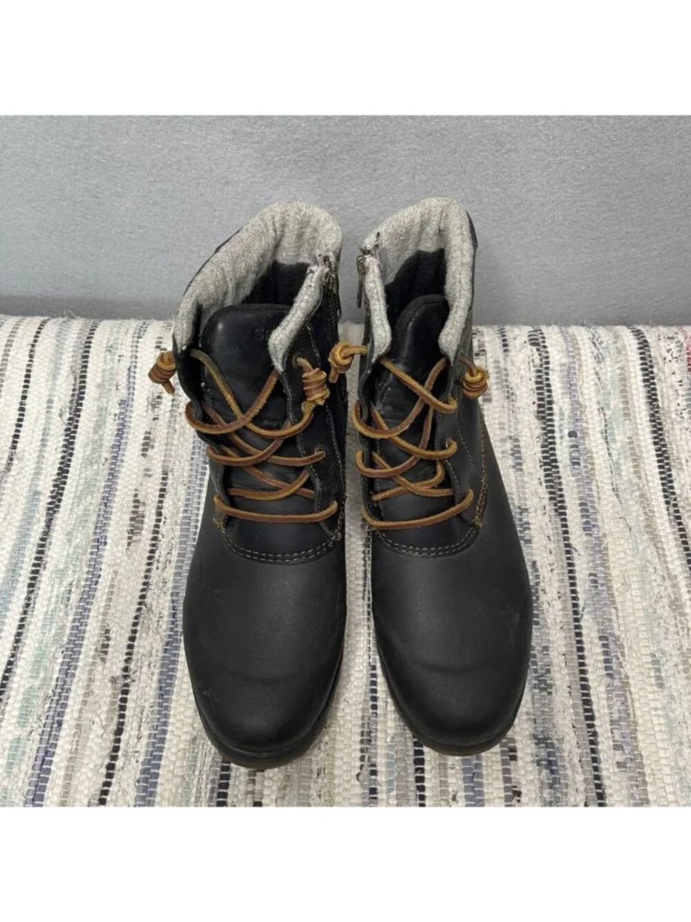 Sperry Top-Sider Maritime Repel Waterproof Snow Boots Black Felt Collar W 9.5 - Picture 9 of 9